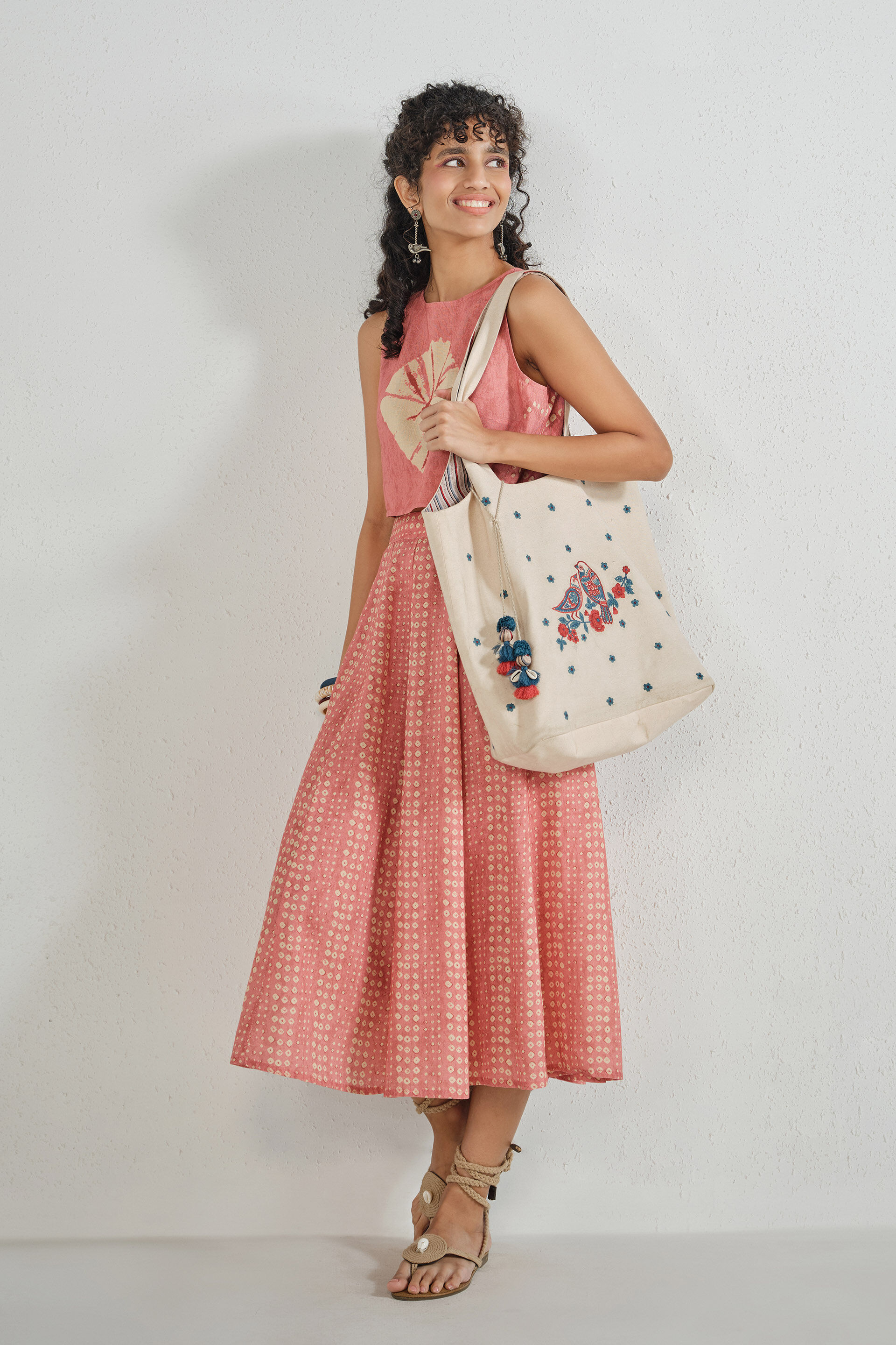 Gulabi Raah Skirt Set, Pink, image 3